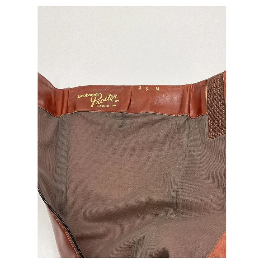 Vintage 1974 Jacobson's Proctor Italian Brown Leather Knee High Boots Size 5‎ M